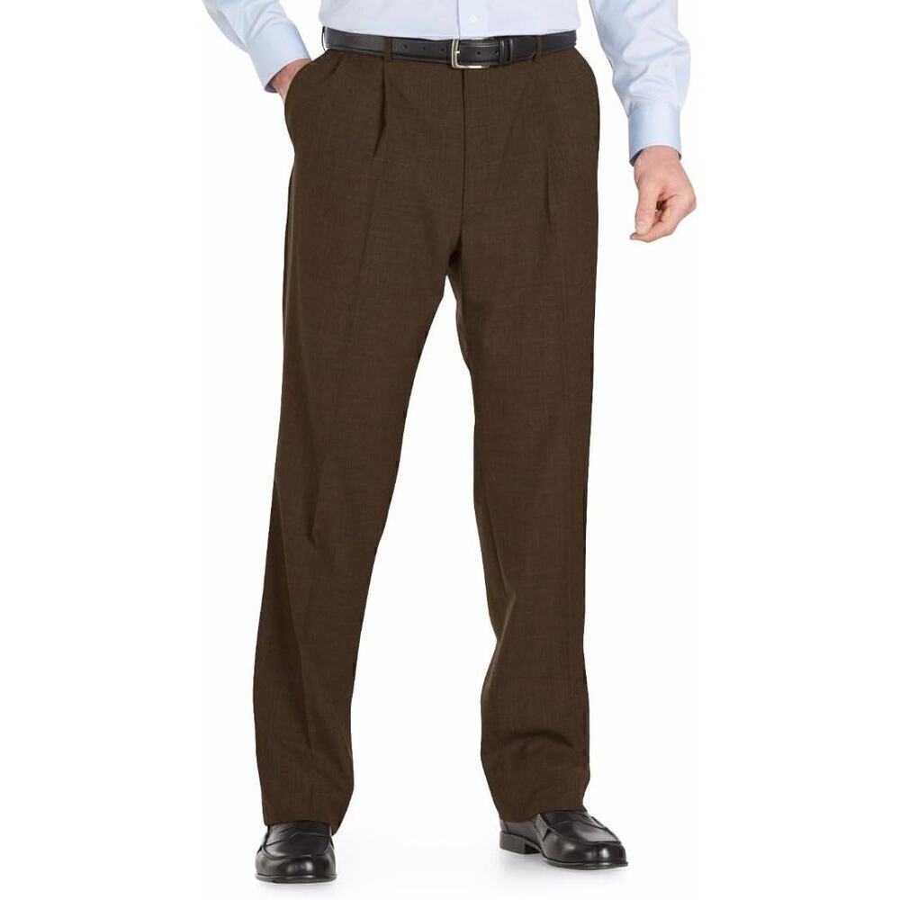 Austin Reed Natural Stretch Gabardine Extra Fine Merino Wool Pants Size 40 R NWT